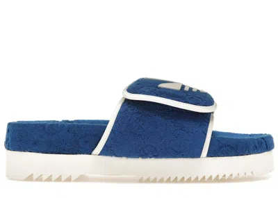 Pre-owned Gucci Men's Adidas X  Gg Platform Sandal Sneakers In Blue/white