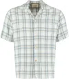 Gucci Viscose Checked Bowling Shirt In Milkazure
