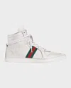 Gucci Stretch High-top-herrensneaker In White