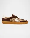 Gucci Men & Apos;s G75 Suede And Gg Supreme Retro Low-top Sneakers In Animal Print