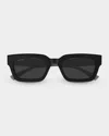 Gucci Men's Monogram Wirecore 53mm Rectangular Sunglasses In Green