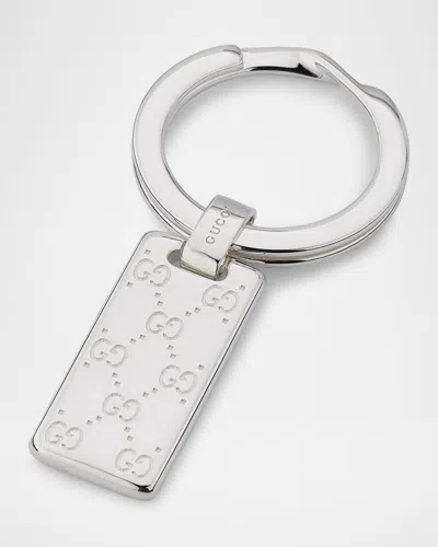 Gucci Men & Apos;s  Signature Sterling Silver Keyring