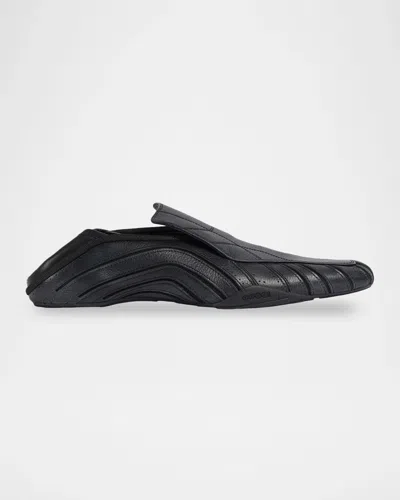 Gucci Leather Slip-on Loafers In Black