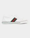 Gucci Fabric Upper And Rubber Sole Sneaker In White