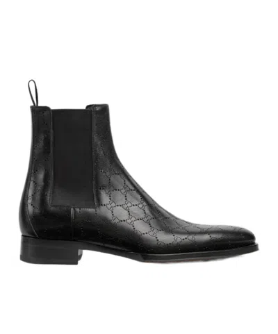Gucci Men's Ankle Boot In Black