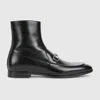 Gucci Men's Ankle Boot With Horsebit In Black