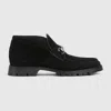 Gucci Men's Ankle Boot With Horsebit In Black