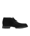 Gucci Horsebit Suede Ankle Boots In Black