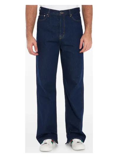 GUCCI MEN'S BAGGY FIT DENIM JEANS