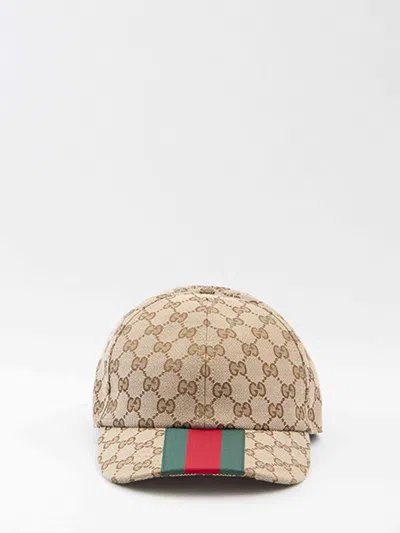 Gucci Men Baseball Cap With Web Pattern