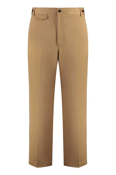 Gucci Men's Beige Cotton Trousers For Ss24 In Tan