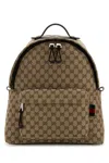Gucci Fabric Backpack Featuring Adjustable Straps In Brown