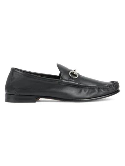 Gucci Lugano Horsebit Leather Loafers In Black