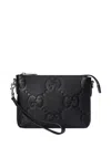 Gucci Clutch In Pelle Jumbo Gg Uomo In Black