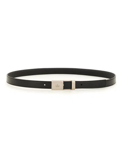 Gucci Men Belt With Buckle In Black