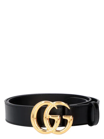 GUCCI MEN'S BELT WITH DOUBLE GG BUCKLE