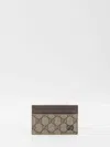 Gucci Men Bicolor Gg Card Holder In Brown