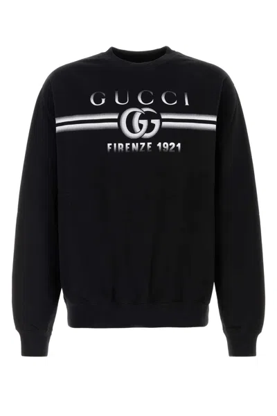 Gucci Men Black Cotton Sweatshirt