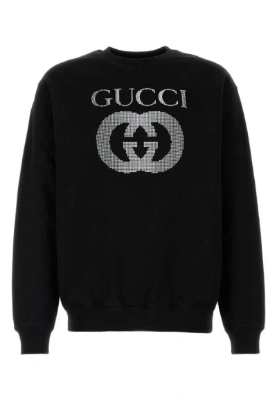 Gucci Men Black Cotton Sweatshirt