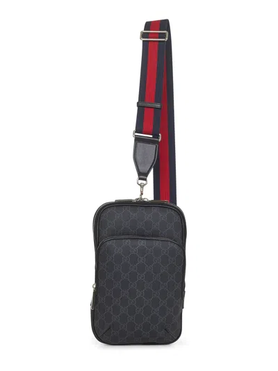 Gucci Men Black Gg Small Slingbag