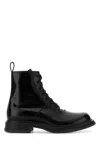 Gucci Leather Ankle Boots Chunky Sole Pull Tab In Multi