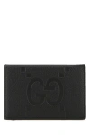 Gucci Black Leather Card Holder In Black