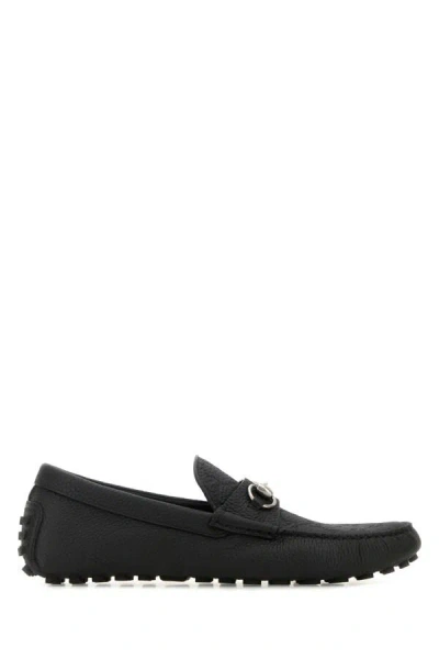 Gucci Horsebit-deatil Leather Loafers In Black
