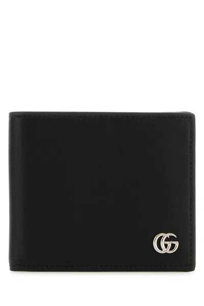 GUCCI GUCCI MEN BLACK LEATHER GG MARMONT WALLET