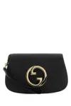 Gucci Leather Blondie Clutch Wrist Strap In Black