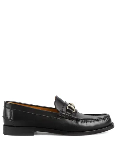 Gucci Men's Black Leather Moccasins For Ss24