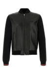 Gucci Nappa And Knit Bomber In Black
