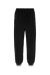 Gucci Web Striped Velvet Jogger Pants In Black