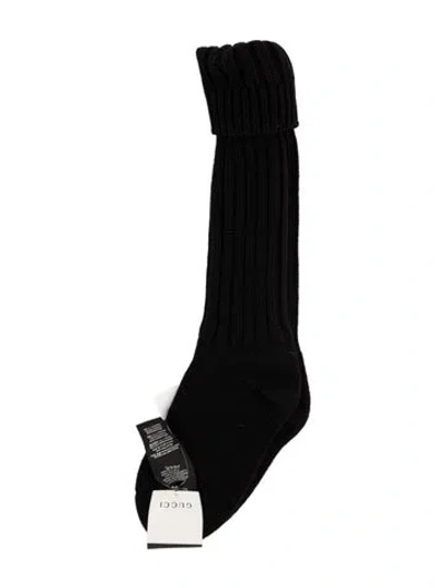 Pre-owned Gucci Men's Black Wool  Socks W/tags