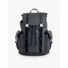 Gucci Monogram-print Coated-canvas Backpack In Blk/blk/blk/blk/b/br