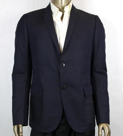 Pre-owned Gucci Men's Blue Cotton/wool/mohair Dylan'60 Selvage Jacket 2 Button 295439 4440