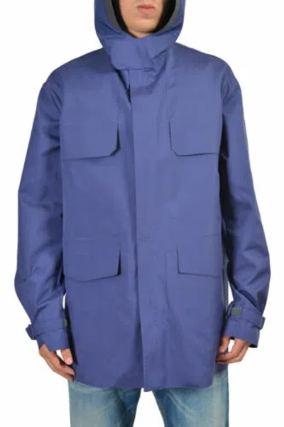 Pre-owned Gucci Men's Blue Full Zip Hooded Casual Jacket Size Us 2xl It 56