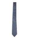 Gucci Silk Tie With Horsebit Motif In Blue