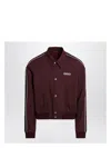 Gucci Bomber Bordeaux In Wool Blend Men In Burgundy