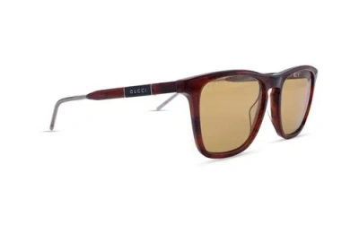 Pre-owned Gucci Men's Brown Square Sunglasses Gg0843s 003