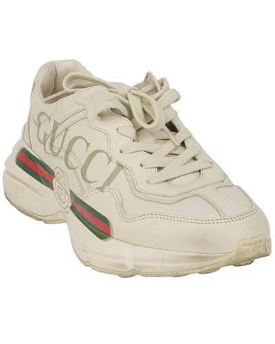 Pre-owned Gucci Men's Calfskin Rating Sneaker (authentic Pre-loved)