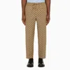 GUCCI GUCCI MEN CAMEL JOGGING TROUSERS WITH LOGO