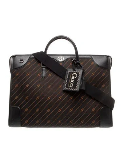 Pre-owned Gucci Men's Canvas Carry-on Luggage Bag In Multi