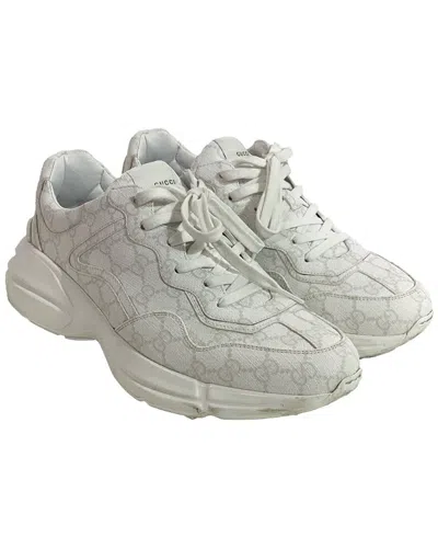 Gucci Men's Canvas Rhyton Gg Logo Sneaker (authentic Pre-loved)