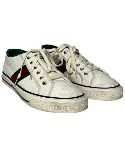 Gucci Men's Canvas Tennis 1977 Gg Low-top Sneaker (authentic Pre-loved)