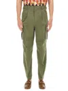 Gucci Gg Canvas-trimmed Cotton Cargo Pants In Green