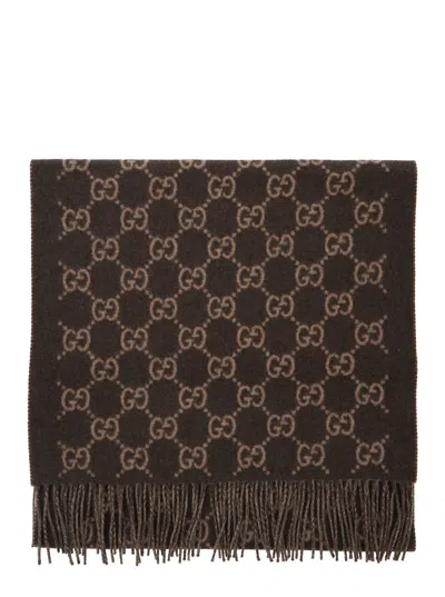 Gucci Men Cashmere Set In Brown