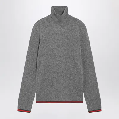 Gucci Men's Cashmere Turtleneck Sweater In Gray