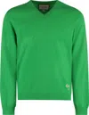 Gucci Logo Embroidery Sweater In Green