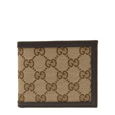Pre-owned Gucci Men's Classic Brown Leather Bifold Wallet