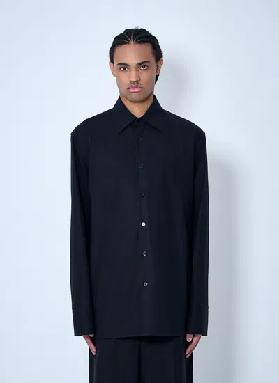 Gucci Men Classic Poplin Shirt In Black